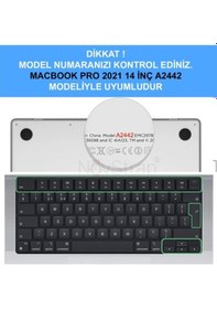 Resim Apple Uyumlu MacBook Pro 2021 M1 14 Inç A2442 Mat Kılıf + Klavye Kılıfı + Film (544548229) 