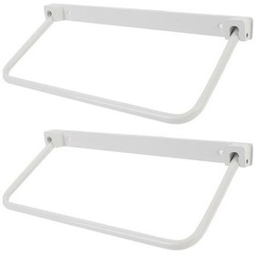 Resim Sinuoshop 2 Adet Beyaz Katlanır Karavan Ayakkabı Rafı Duvar Montajlı Alüminyum Ayakkabı Askısı 