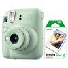 Resim Fujifilm Instax Mini 12 Yeşil Fotoğraf Makinesi Ve 10'lu Mini Film 