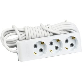 Resim Üçlü Çocuk Korumalı Topraklı Grup Priz 5 Metre 5 M 