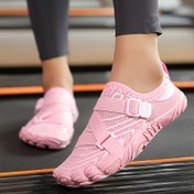 Resim Kadın spor su ayakkabıları rahat, nefes alabilen, hafif, hızlı kuruyan, çıplak ayak ve plaj tatili, sörf, yüzme, balık tutma, dalış, fitness antrenmanı, açık hava nehir izleme için uygun ve ayarlanabilir uyum sağlar 