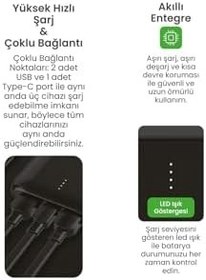 Resim 23.000 mAh 25W Powerbank - Xiaomi Redmi Note 13 Serisi ile Uyumlu, 502SGNXY134 