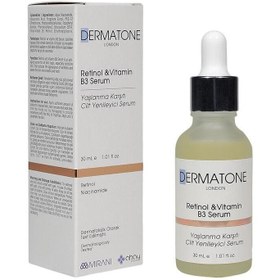 Resim Dermatone Retinol & Vitamin B3 Serum Yaşlanma Karşıtı Cilt Yenileyici Serum 30 ml 