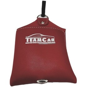 Resim Teamcar Araç Içi Düzenleyici Deri Kese Kırmızı Telefonluk Kartlık 