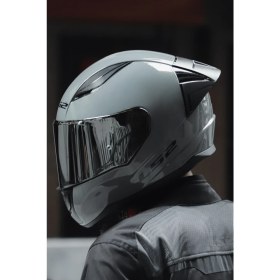 Resim LS2 Rapıd Race Gri Kask Polikarbon Dış Kabuk ile Havalı Tasarım ve Nefes Alabilir İç Astar 