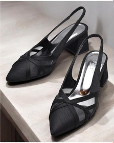 Resim Ispartalılar 6521 4cm Kadın Topuklu Ayakkabı Stiletto Abiye Düğün Nişan Ayakkabısı Siyah 