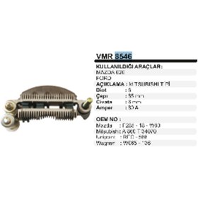 Resim Vertex DİYOT TABLASI-MT MAZDA/ACCENT 626 85MM CAP 5 MM CIVATALI - VERTEX-VMR8546 