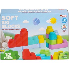 Resim Nessiworld 04005 Yumuşak Big Bloklar 12 Parça -Dede 