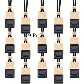 Resim Honeybeeshop 9 Adet Siyah Cam Şişe Araba Hava Temizleyici Esansiyel Yağ Aromaterapi Otomatik Dekorasyon Varyant 