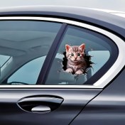 Resim Araba Çıkartması Kedi Desen Çizilmeye Dayanıklı Çıkartma Otomobil Motosiklet Römork SUV Pencereler Dizüstü Bilgisayar Genel Dekoratif Çıkartma 