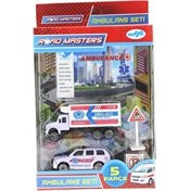 Resim Mega Metal Ambulans Seti 5 Parça 