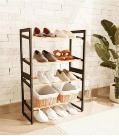 Resim 4 Katlı Ahşap Ayakkabılık Ahşap 