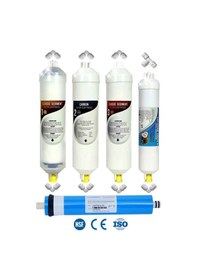 Resim WaterMelon Kapalı Kasa Su Arıtma Cihazı Yeni Seri İnline 5 Aşamalı NSF'Lİ 80 GPD Vontron Membranlı Fitre Seti 