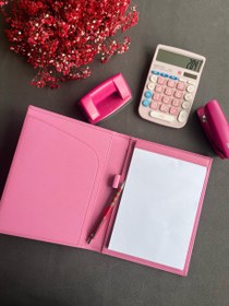 Resim Deri Bloknot-Saffiano şeker pembe 