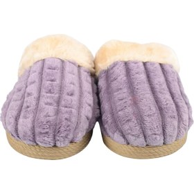 Resim Sia Çanta Comfortline Kaydırmaz Taban Kapitone Kürklü Çeyiz Terlik Üşümeyen Ayaklar Şık ve Gösterişli Kışlık Düz Sade Ev Terlikleri Tüylü Kadın Terlik 