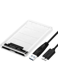 Resim Mena Rise Jacobsparts Şeffaf 2.5 Inç USB 3.0 - Sata Sabit Sürücü Muhafazası Harici HDD SSD Muhafazası 