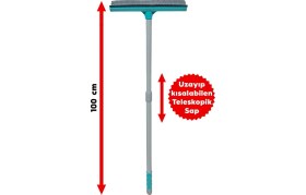 Resim Mediterian Teleskopik Saplı Cam Silecek Çekçek, Dayanıklı ve Pratik Kullanım 