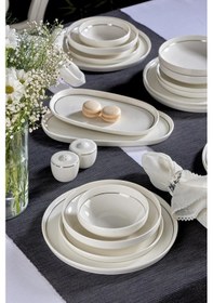 Resim Neva N3456 Velvet Platin 28 Parça Yaldızlı Porselen Yemek Takımı 