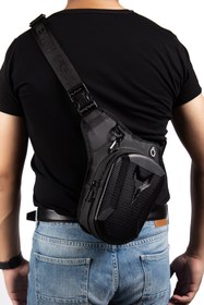 Resim Niki Leather Motosiklet Bacak Çantası, Bel Çantası Ve Çapraz Çanta 