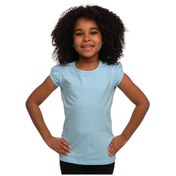 Resim Lovetti Bebek Mavisi Kız Çocuk Kısa Kollu Basıc Tişört Bebek Mavisi 