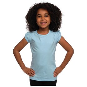 Resim Lovetti Bebek Mavisi Kız Çocuk Kısa Kollu Basıc Tişört Bebek Mavisi 