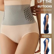Resim Yüksek Bel Dikişsiz Şekillendirici Külotlar, Zarif Poliamid ve Spandex Örgü Kumaşı, Çiçek Desenli, Karın Kontrolü, Tam Kapsama, Tayt ile Kaldırma ve Sıkılaştırma 