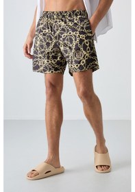 Resim Tommylife Zincir Desenli Hızlı Kuruyan Standart Fit Erkek Deniz Şortu - 81267 Varyant 9 