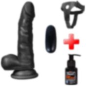 Resim Lilitu Shop 17 Cm Belden Bağlamalı Titreşimli Gerçekçi Silikon Zenci Penis Se 