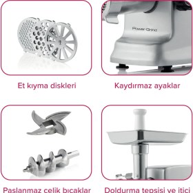 Resim Wismann Kıyma Makinesi Power Grind WS3500 (3 Fonksiyonlu) 