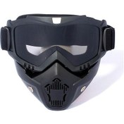 Resim Gözlük Sürüş Gözlükleri, Çıkarılabilir Gözlüklü Motosiklet Gözlükleri Kış Gözlükleri Bisikletçiler İçin Koruyucu Maske Rüzgar Geçirmez06 