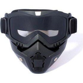 Resim Gözlük Sürüş Gözlükleri, Çıkarılabilir Gözlüklü Motosiklet Gözlükleri Kış Gözlükleri Bisikletçiler İçin Koruyucu Maske Rüzgar Geçirmez06 