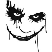 Resim hediyenebak Joker Yüz Maskesi Araç, Araba, Oto, Motorsiklet, Kask, Laptop, Cam Sticker 20x16 cm 
