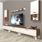 Resim Decoraktiv Eko 270da Mdf Silver Tv Ünitesi Tv Sehpası - Ceviz - Beyaz 