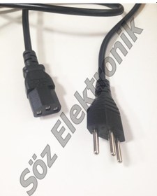 Resim İsveç Power Kablo 3X0.75 1.8 Mt 1 Paket 5'Li 