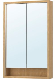 Resim Banyo Duvar Dolabı, Meşe Görünümlü, 60x15x95 Cm Açık Ceviz 