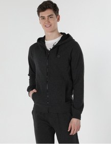Resim Colin's Slim Fit Kapüşonlu Antrasit Erkek Ceket CL1056951_Q1.V2_ANM Antrasit Melanj 