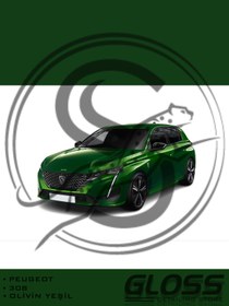 Resim Gloss Detailing Peugeot 308/e308 Uyumlu olivin Yeşil Kjr - Profesyonel Çizik Ve Taş İzi Giderici Rötuş Boyası 20ml. 