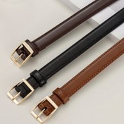 Resim GleEbuy Kızlar için Moda Suni Deri Kemer Altın Tonlu Kare Toka - Günlük veya Vintage Tarz için Çok Yönlü Siyah, Kahverengi & Bej Kemerler, Kuru Bezle Kolay Temizlenebilir, Moda Aksesuarı Kızlar | Minimalist Kemer | Altın Tonlu Toka, Suni Deri Bel Kemer 