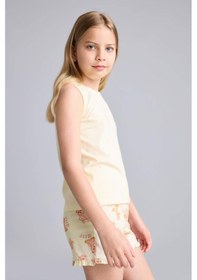 Resim Defacto Regular Fıt Ayıcıklı 2li Açık Sarı Pijama Takımı Kız Çocuk H8113a826smyl498 Sarı-yl498 