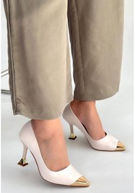 Resim Artem Bej Rugan Topuklu Ayakkabı Çok Renkli 