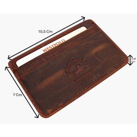 Resim Westpolo Eskitme Hakiki Deri Unisex İnce Kartlık - G2 Taba G2 Taba 