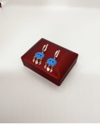 Resim Midyat Gümüş Gümüş Iki Delikli Süryani Nazarlığı Küpe 925 Ayar 