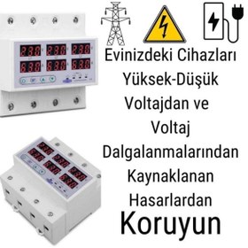 Resim TOMZN Trifaze Gerilim Ve Akım Koruma Rölesi Yüksek Alçak Voltaj Akım Koruyucu Röle 63a 