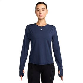 Resim Nike One Classic Dri-Fit Kadın Mavi Antrenman T-Shirt IB9403-410 