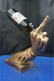 Resim Özel Tasarım Şaraplık Yağdanlık Nh. Biblo Heykel Ev Dekorasyon Hediyelik Aksesuar 27 Cm Altın 