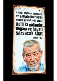 Resim Ahmet Telli Mini retro ahşap poster 