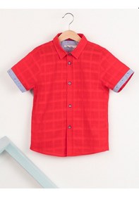 Resim Denokids Ollie&Olla Kırmızı Erkek Çocuk Gömlek Çok Renkli 
