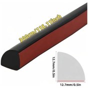 Resim Xuweiwei Siyah 118 İnç Banyo Mutfak Dekoratif Köşe Şeridi Kendinden Yapışkanlı 