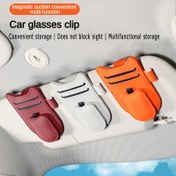 Resim Kedi Kulak Deri Güneşlik Düzenleyici - Gözlükler, Kartlar ve Kalemler için Çok Fonksiyonlu Klips, Kompakt ve Yerden Tasarruf Sağlayan Araba Aksesuarı, Mikrofiber Deri, Güneşlik Düzenleyici|Modern Araba Aksesuarı|Dayanıklı Fermuar Kapatma, Güneşlik Tutucu 