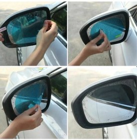 Resim 4 Parça Yan Aynalar Ve Yan Camlar İçin Araç Ayna Yağmur Kaydırıcı Ve Cam Buğu Önleyici Film Seti 5250 